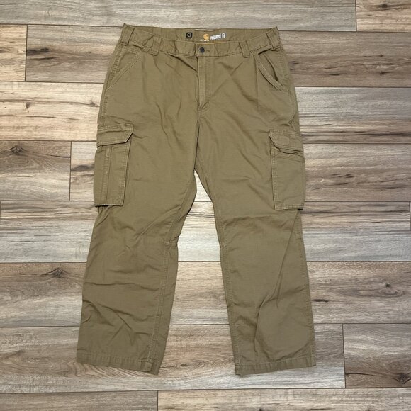 Men's Carhartt Force Cargo Pants 40x30 Tan Ripstop Work 101148 257 Relaxed - Picture 1 of 12